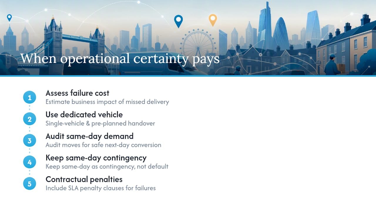 When operational certainty is worth paying for — overview diagram